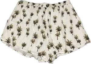 Forever 21 Palm Tree Print High-Waist Pull-on Shorts